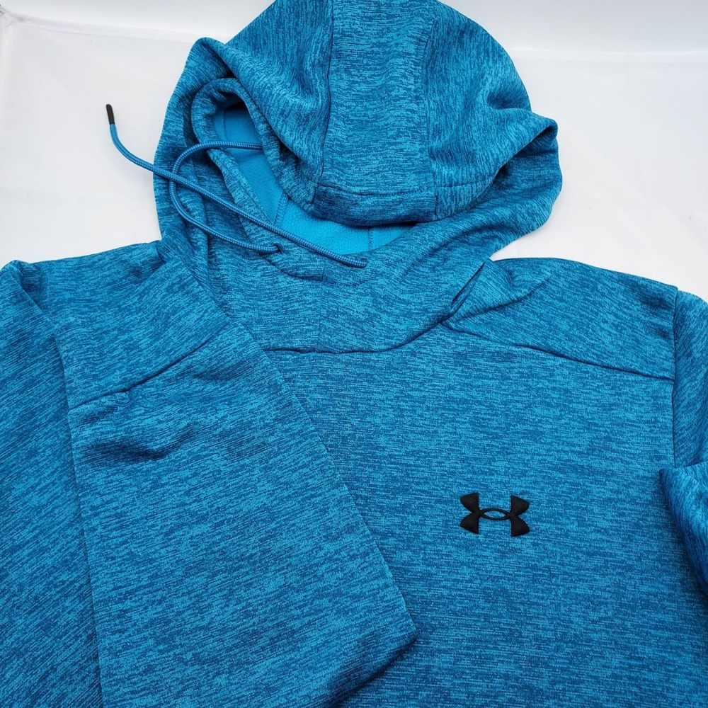 Under Armour Hoodie Mens Large Pullover Loose Fit Blue Activewear